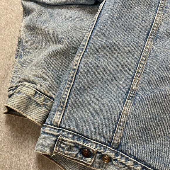 Vintage Levi’s Sherpa Jacket Raw DENIM Size Small - Picture 8 of 8